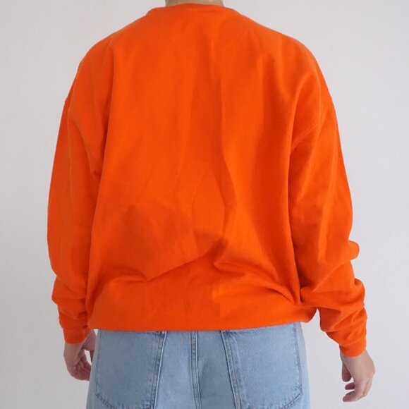 Vintage Endless Designs Orange Embroidered Halloween Haunted Housework Sweater L - Picture 3 of 10